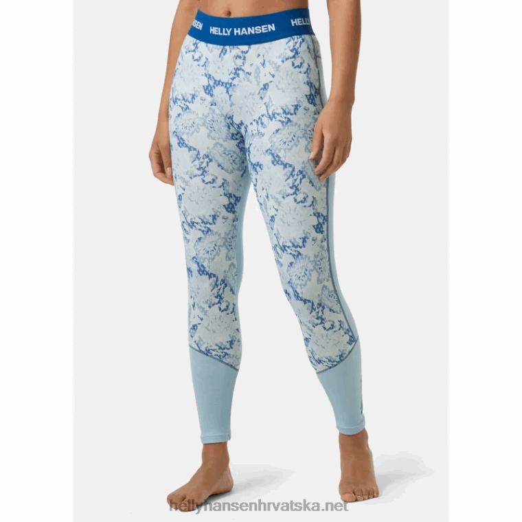 J0HV1878 ženske lifa merino hlače srednje težine s grafičkim osnovnim slojem žene Helly-Hansen crno