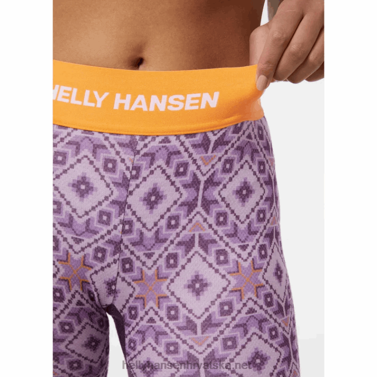 J0HV1879 ženske lifa merino hlače srednje težine s grafičkim osnovnim slojem žene Helly-Hansen beba trupa