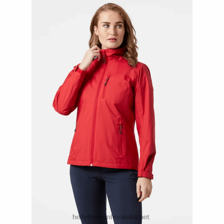 J0HV1357 ženska srednjeslojna jedriličarska jakna za posadu žene Helly-Hansen bijela