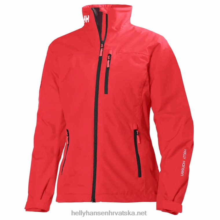 J0HV1361 ženska jakna za jedrenje za posadu žene Helly-Hansen upozorenje crveno