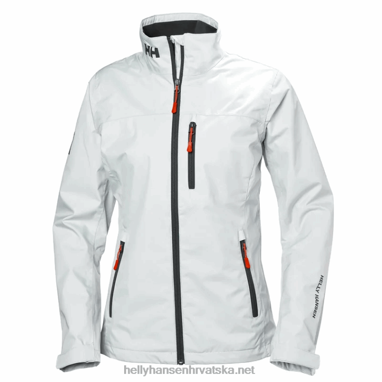 J0HV1364 ženska jakna za jedrenje za posadu žene Helly-Hansen siva magla