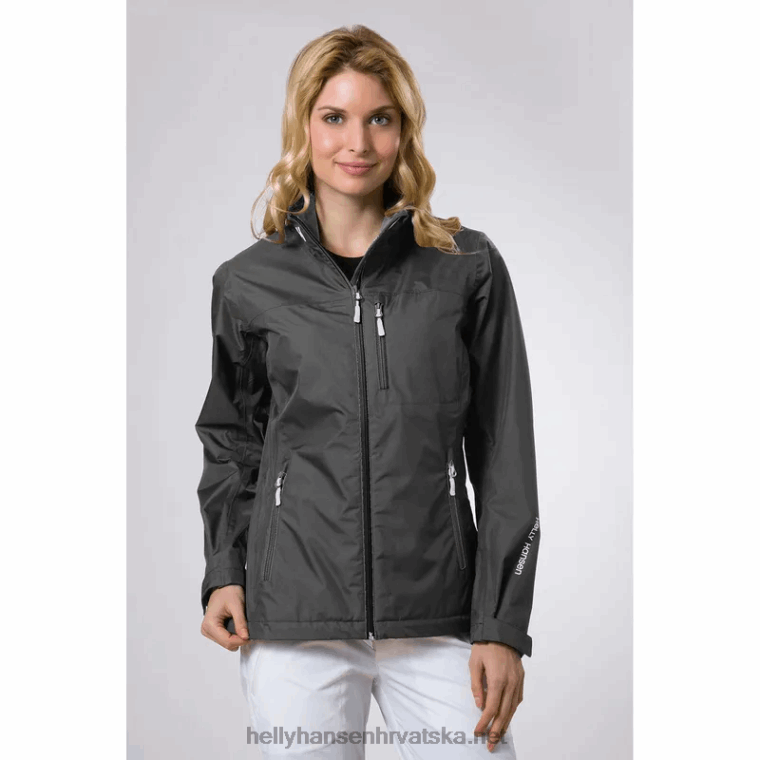J0HV1367 ženska jakna za jedrenje za posadu žene Helly-Hansen crno