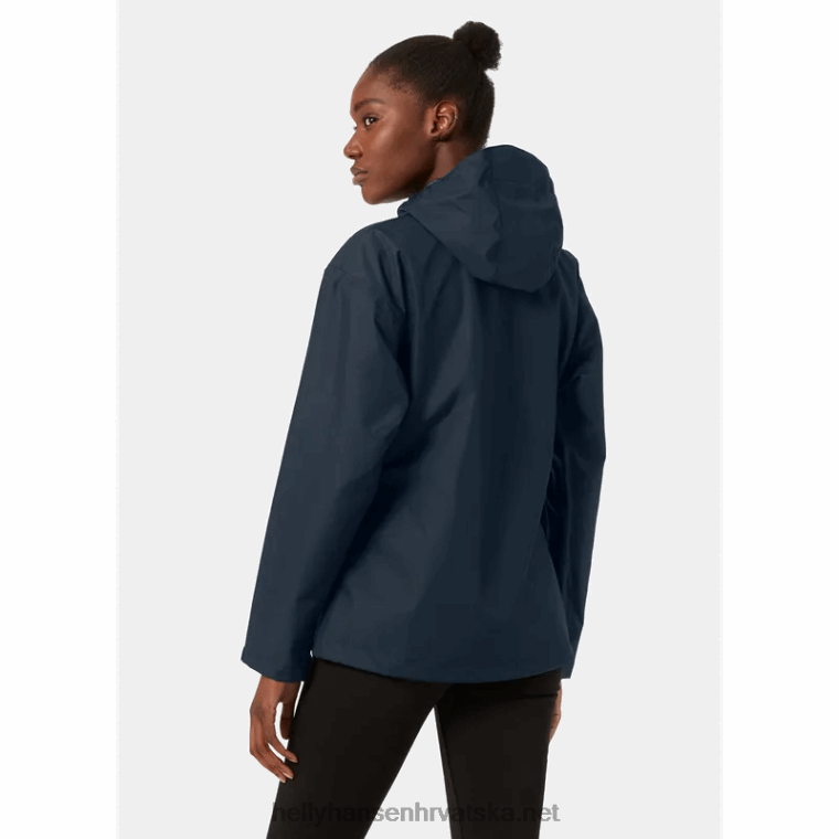 J0HV1524 ženska kišna jakna sedam j žene Helly-Hansen crno