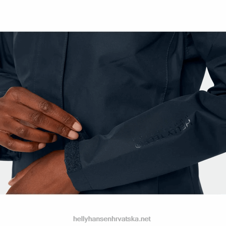 J0HV1524 ženska kišna jakna sedam j žene Helly-Hansen crno