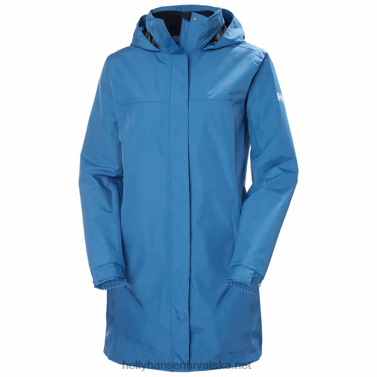 J0HV1541 ženska aden duga kišna jakna žene Helly-Hansen mornarica