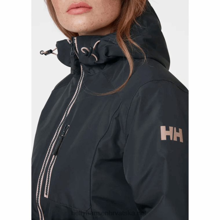 J0HV1552 ženska belfast duga zimska jakna žene Helly-Hansen crno