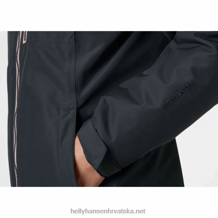 J0HV1552 ženska belfast duga zimska jakna žene Helly-Hansen crno