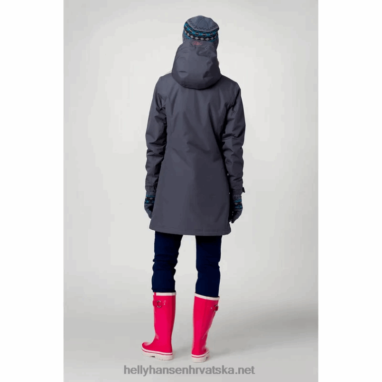 J0HV1552 ženska belfast duga zimska jakna žene Helly-Hansen crno