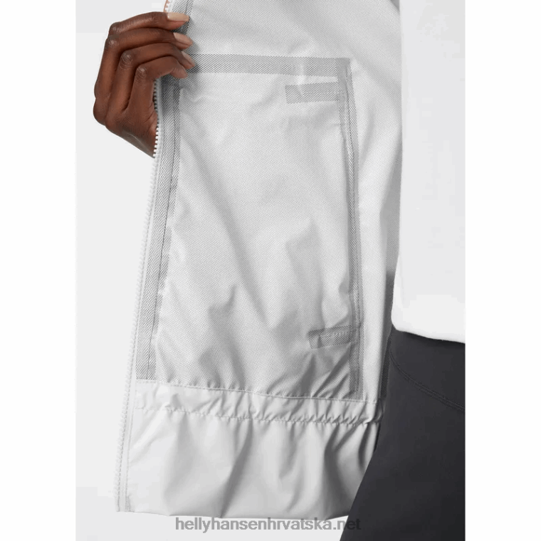 J0HV2589 ženska kišna jakna za bijeg žene Helly-Hansen siva magla es