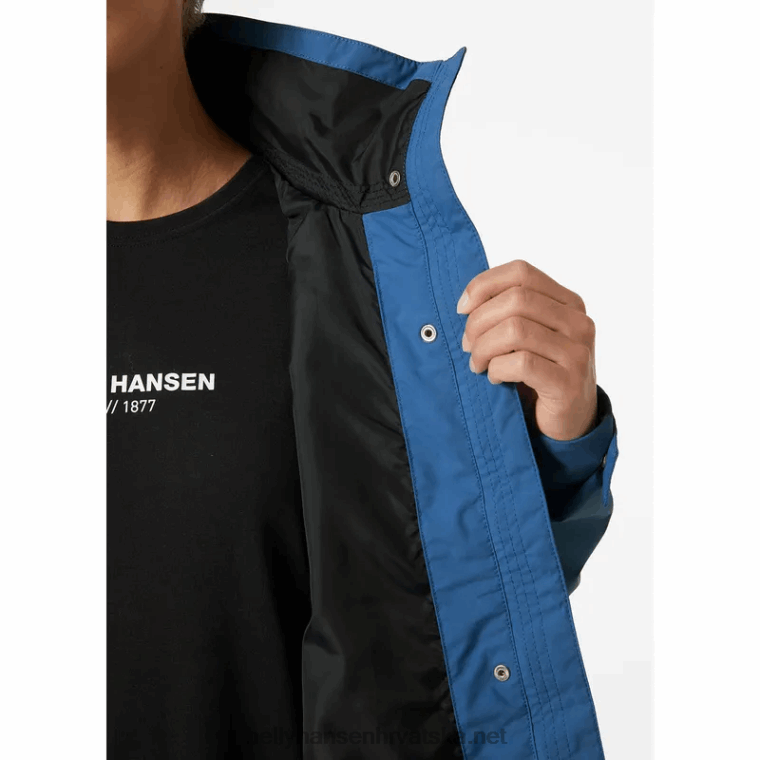 J0HV2605 ženska kabanica valentia žene Helly-Hansen pruga ravnomjerna/bitna y/mornarska