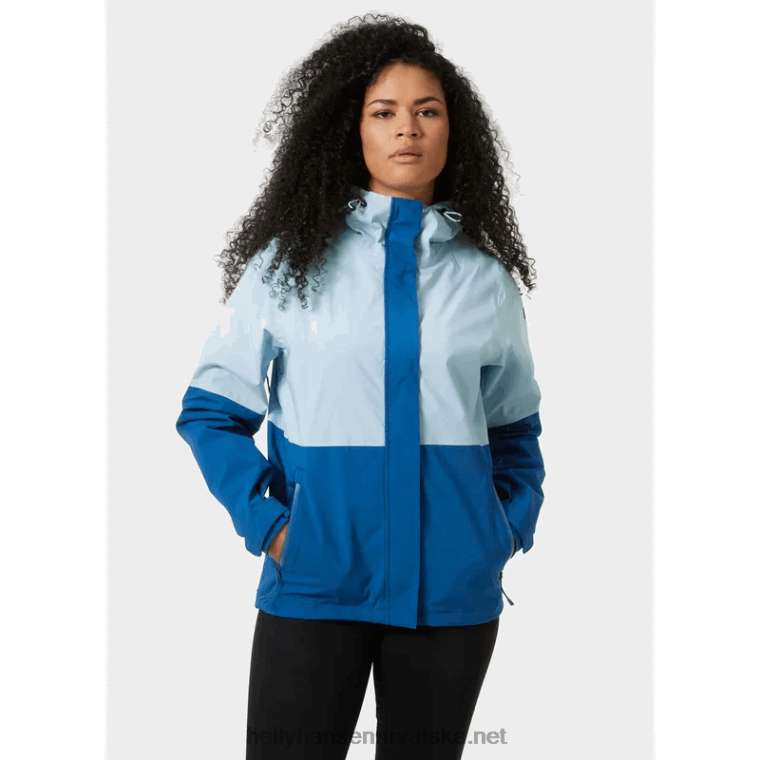 J0HV2618 ženska vodootporna jakna juell storm žene Helly-Hansen svijetlo plava
