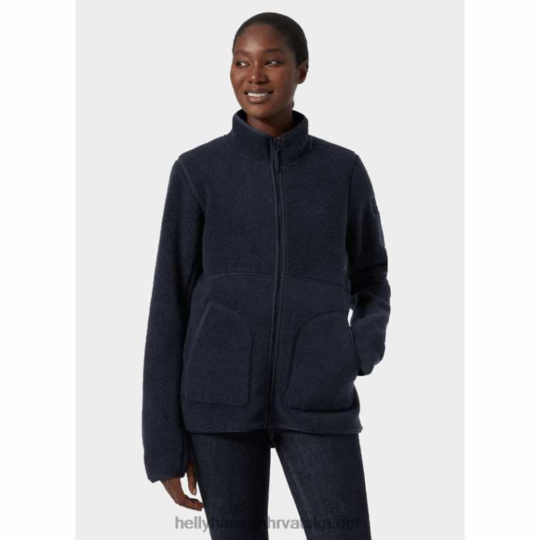 J0HV1590 ženska jakna od flisa s carskim florom žene Helly-Hansen najtamniji spr