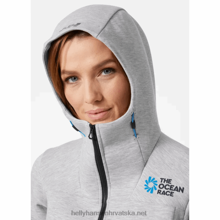 J0HV2696 ocean race ženska jakna s kapuljačom žene Helly-Hansen terakota/ebanovina/mornarska