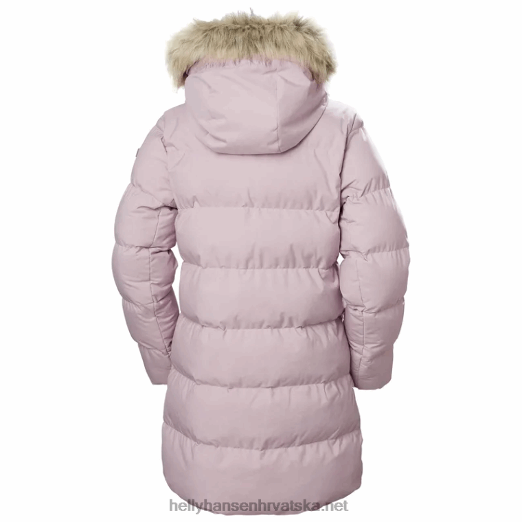 J0HV2625 ženska pufnasta zimska parka s cvijetom žene Helly-Hansen meka siva/crna