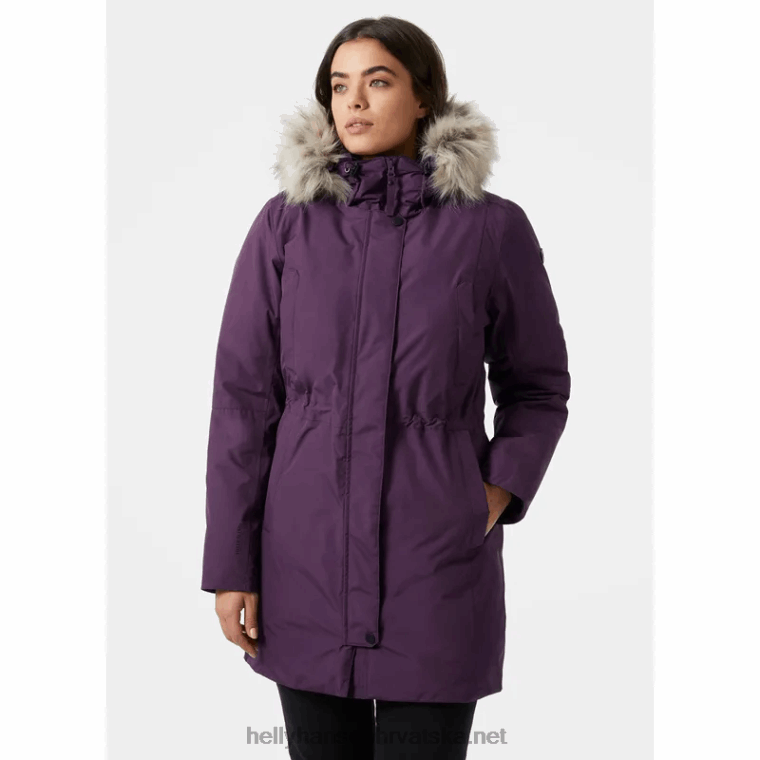 J0HV2629 ženska izolirana zimska parka senja žene Helly-Hansen crna/mornarska