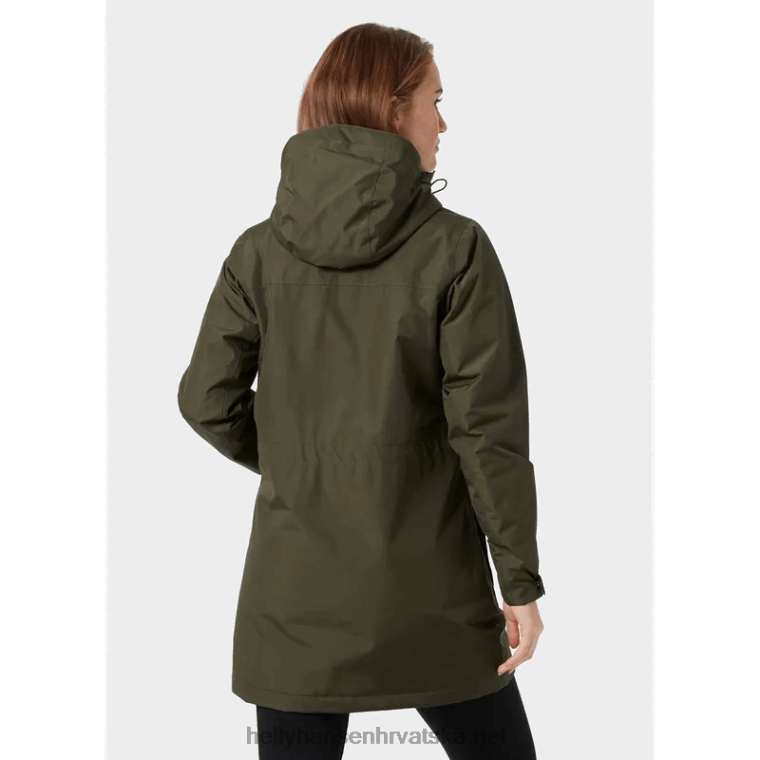 J0HV2634 ženska frida izolirana zimska parka žene Helly-Hansen siva melang/mornarska