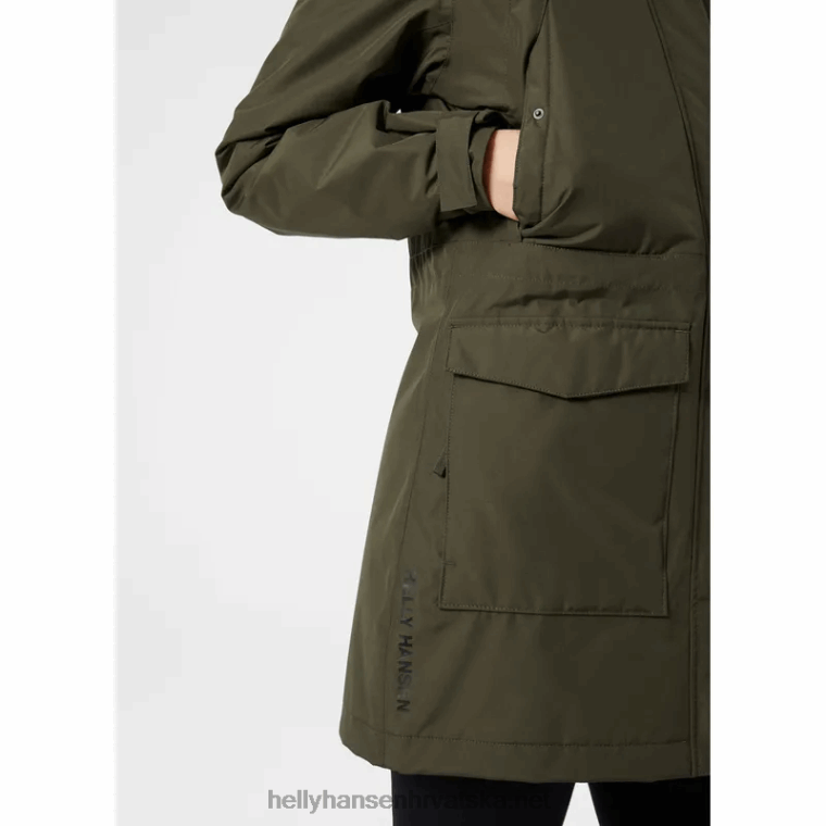 J0HV2634 ženska frida izolirana zimska parka žene Helly-Hansen siva melang/mornarska