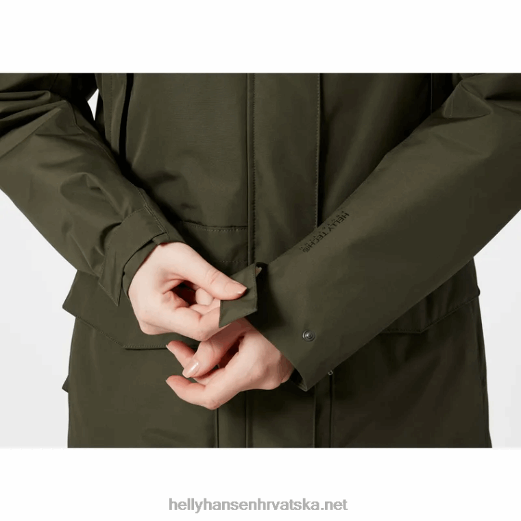 J0HV2634 ženska frida izolirana zimska parka žene Helly-Hansen siva melang/mornarska