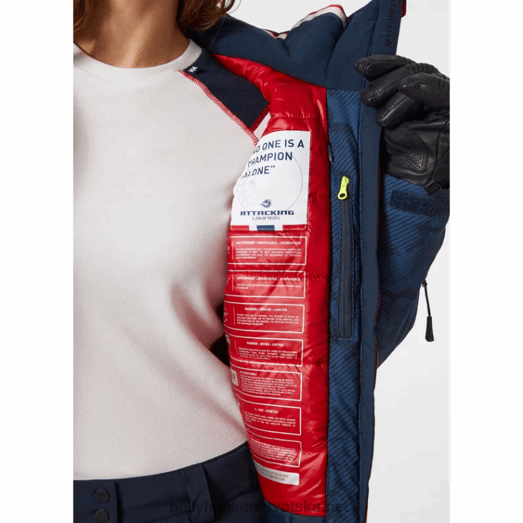 J0HV1633 ženska motionista infinity skijaška jakna žene Helly-Hansen mornarica