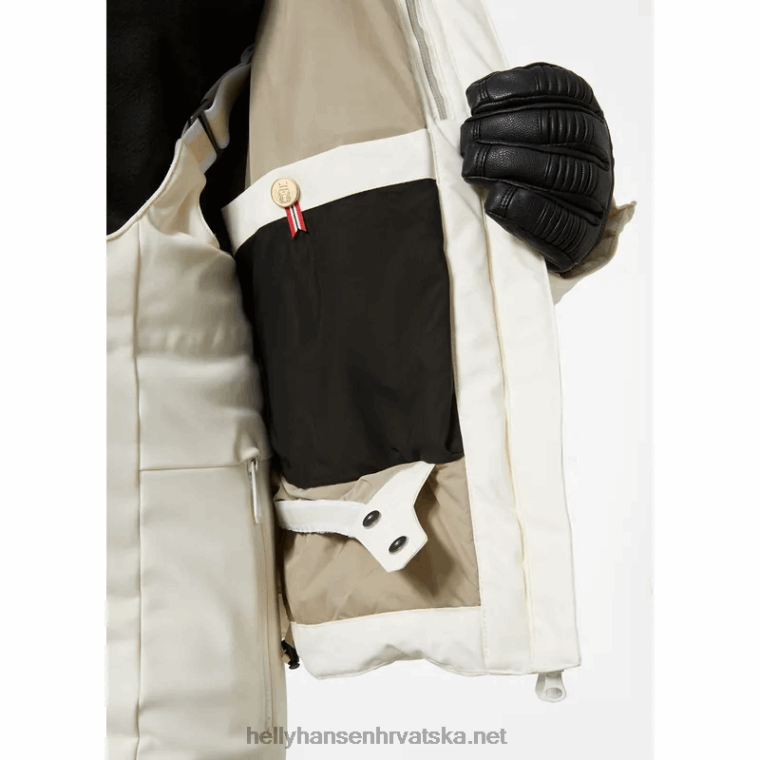 J0HV1641 ženski sv. moritz izolirana skijaška jakna žene Helly-Hansen modra magla