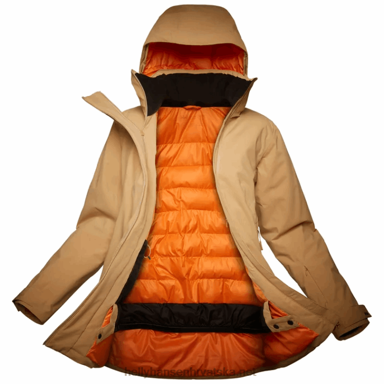 J0HV1646 ženska nora duga skijaška jakna s izolacijom žene Helly-Hansen mornarica