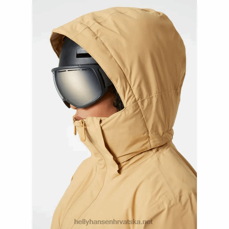 J0HV1646 ženska nora duga skijaška jakna s izolacijom žene Helly-Hansen mornarica