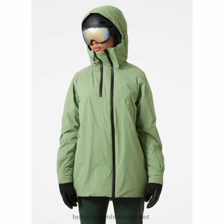 J0HV1647 ženska nora duga skijaška jakna s izolacijom žene Helly-Hansen ledena kava