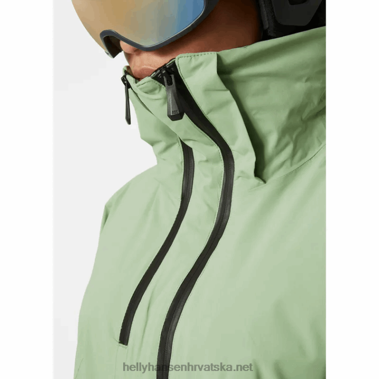 J0HV1647 ženska nora duga skijaška jakna s izolacijom žene Helly-Hansen ledena kava
