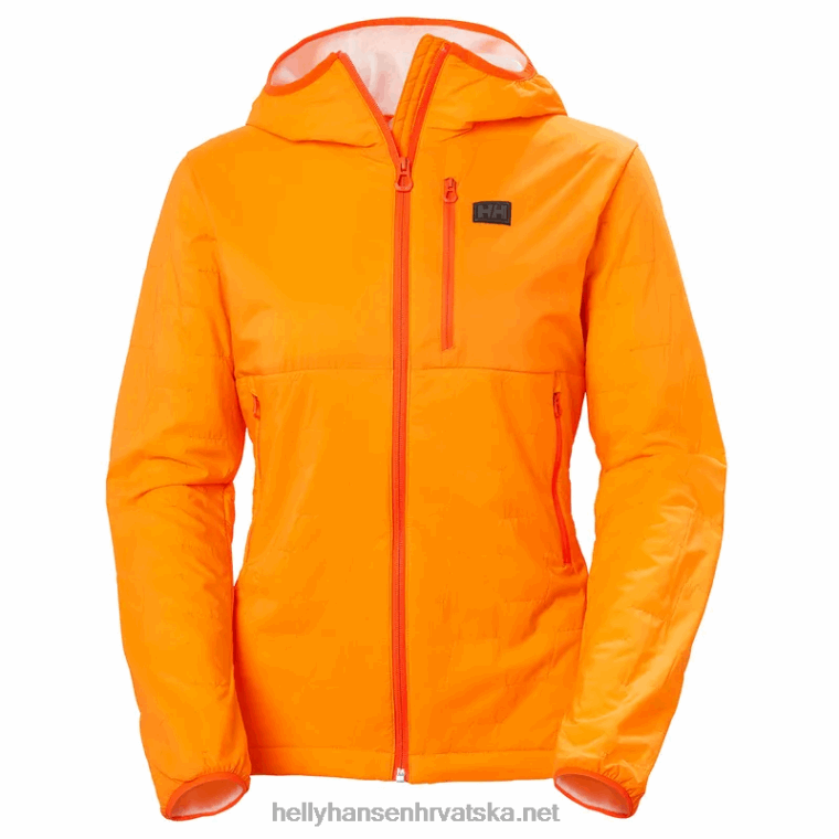 J0HV1649 ženska lifaloft zračna izolirana jakna s kapuljačom žene Helly-Hansen crno