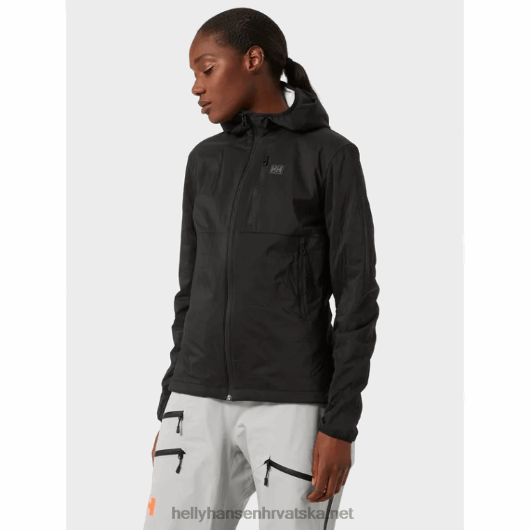 J0HV1650 ženska lifaloft zračna izolirana jakna s kapuljačom žene Helly-Hansen mak orang