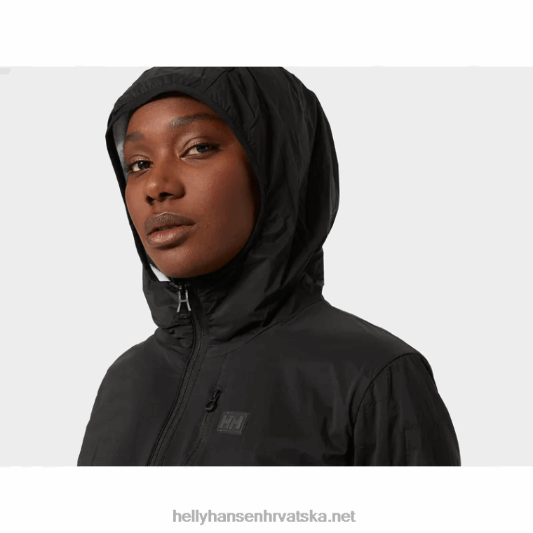 J0HV1650 ženska lifaloft zračna izolirana jakna s kapuljačom žene Helly-Hansen mak orang