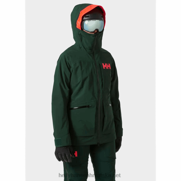 J0HV2652 ženska skijaška jakna powderqueen infinity žene Helly-Hansen žad/crna
