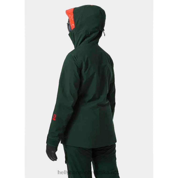J0HV2652 ženska skijaška jakna powderqueen infinity žene Helly-Hansen žad/crna