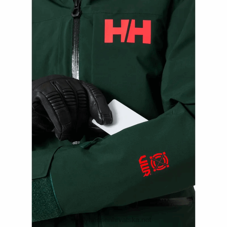 J0HV2652 ženska skijaška jakna powderqueen infinity žene Helly-Hansen žad/crna