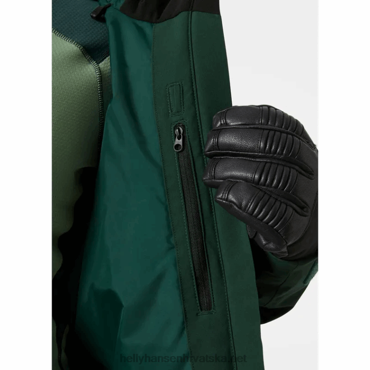 J0HV2652 ženska skijaška jakna powderqueen infinity žene Helly-Hansen žad/crna