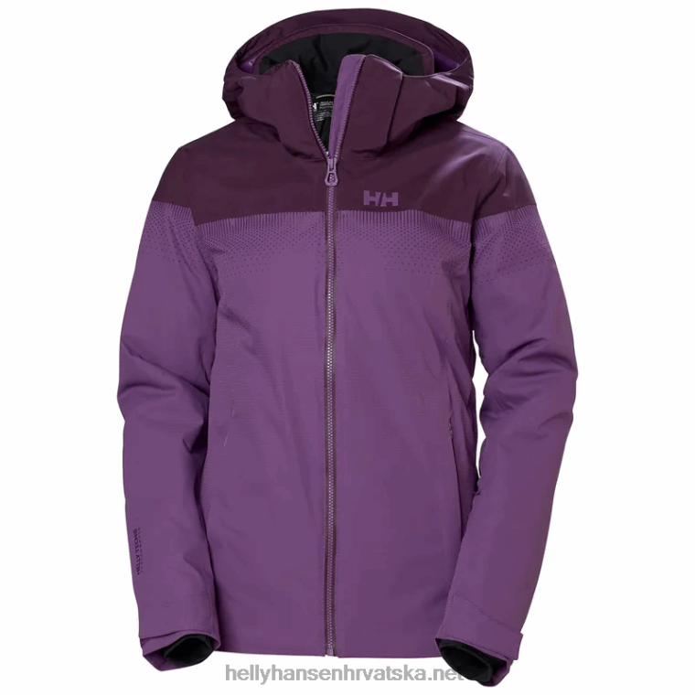 J0HV2656 ženska motionista lifaloft skijaška jakna žene Helly-Hansen zdrobljeni gra/najtamniji spr