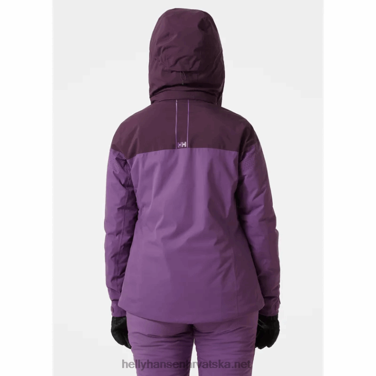 J0HV2656 ženska motionista lifaloft skijaška jakna žene Helly-Hansen zdrobljeni gra/najtamniji spr