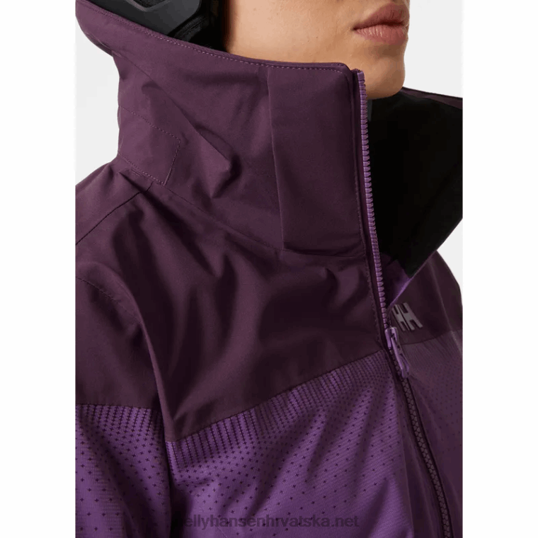 J0HV2656 ženska motionista lifaloft skijaška jakna žene Helly-Hansen zdrobljeni gra/najtamniji spr