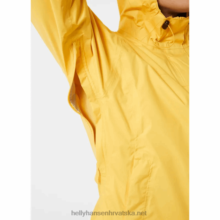 J0HV1402 ženska jakna od školjki u stilu loke žene Helly-Hansen izblijedjelo žuto