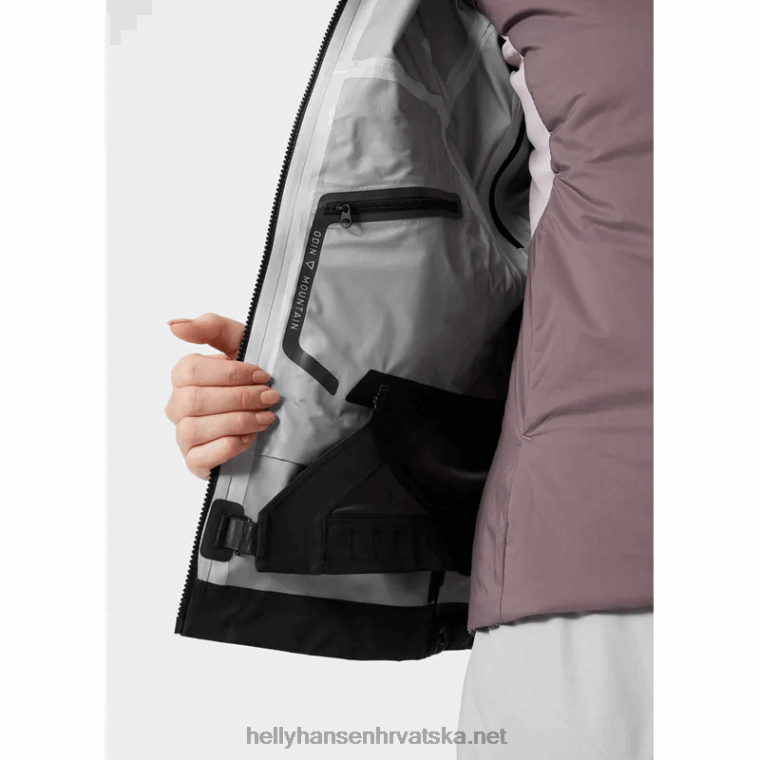 J0HV1442 ženska troslojna školjkasta jakna Odin Mountain Infinity žene Helly-Hansen duboki fjord