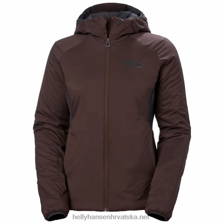 J0HV1462 ženski odin rastezljivi izolator s kapuljačom žene Helly-Hansen crno