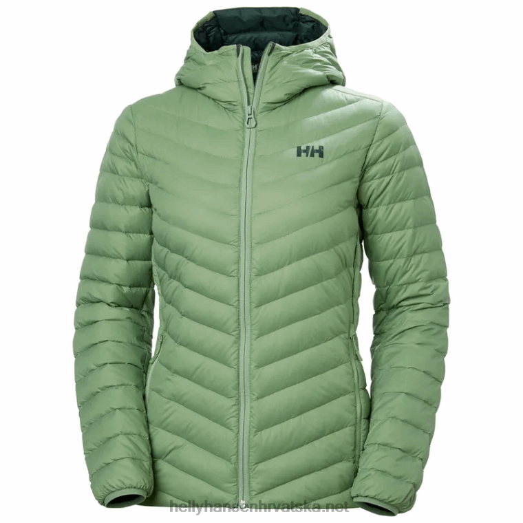 J0HV1475 ženska izolacijska jakna od verglasa s kapuljačom žene Helly-Hansen modra magla