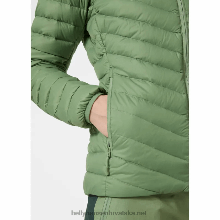 J0HV1475 ženska izolacijska jakna od verglasa s kapuljačom žene Helly-Hansen modra magla