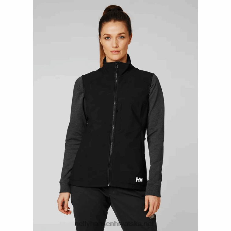 J0HV1478 ženski paramount softshell prsluk žene Helly-Hansen crno