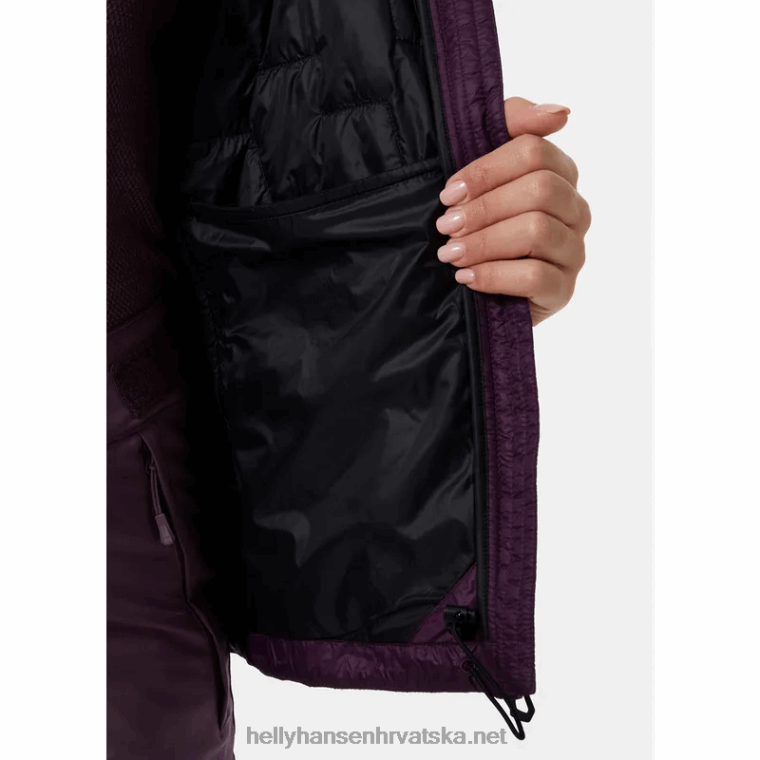 J0HV1481 ženska izolacijska jakna lifaloft s kapuljačom žene Helly-Hansen željezni oksid