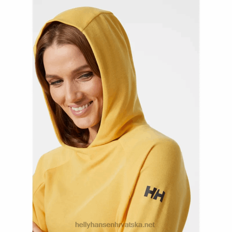 J0HV1704 ženska obalna majica s kapuljačom koja se brzo suši žene Helly-Hansen crno