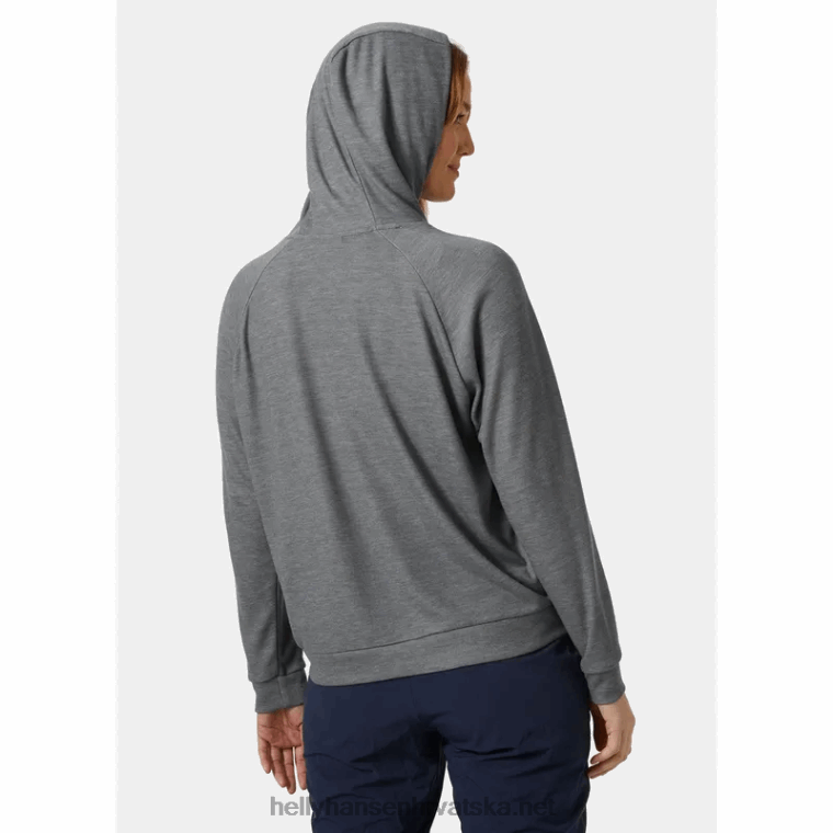 J0HV1709 ženska obalna majica s kapuljačom koja se brzo suši žene Helly-Hansen ebanovina