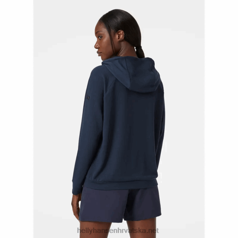 J0HV1710 ženska obalna majica s kapuljačom koja se brzo suši žene Helly-Hansen sivi melang