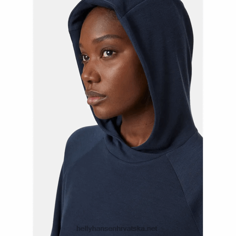 J0HV1710 ženska obalna majica s kapuljačom koja se brzo suši žene Helly-Hansen sivi melang