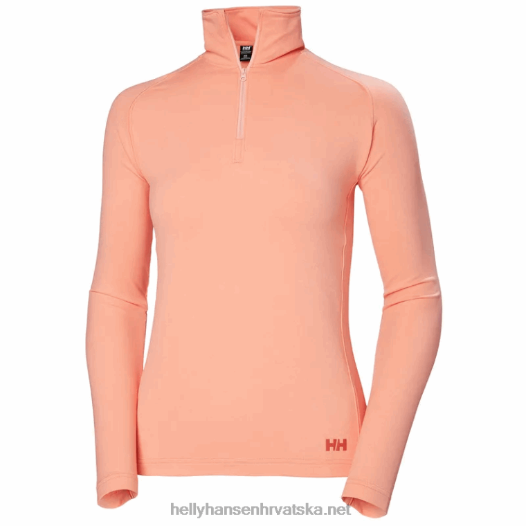 J0HV1720 ženski verglas srednji sloj s polupatentnim zatvaračem žene Helly-Hansen svijetlo plava